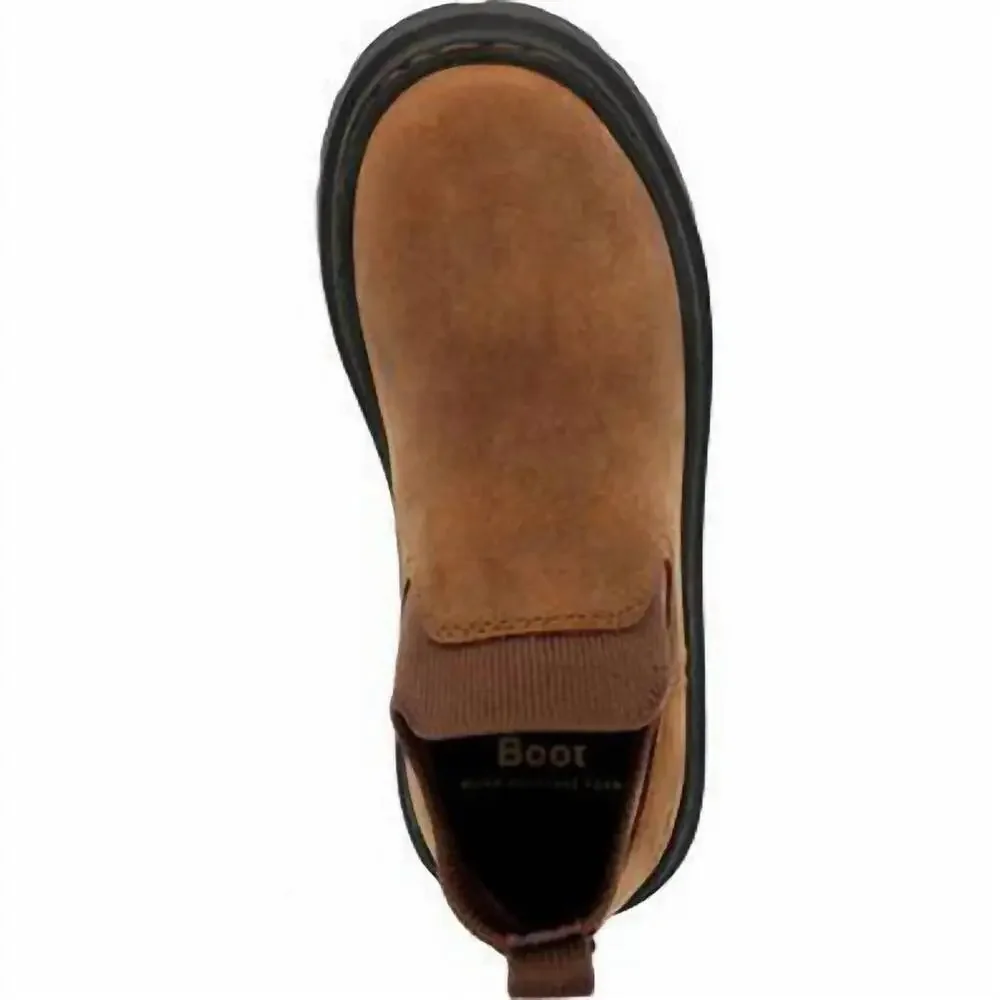 Georgia Boot Kids Tan Suede Slip-On Chelsea Boot
